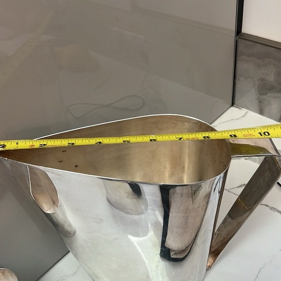 Michael Aram Art Deco Limited 4 Pcs Silver Plated Pitcher Creamer Sugar Bowl - Picture 15 of 16